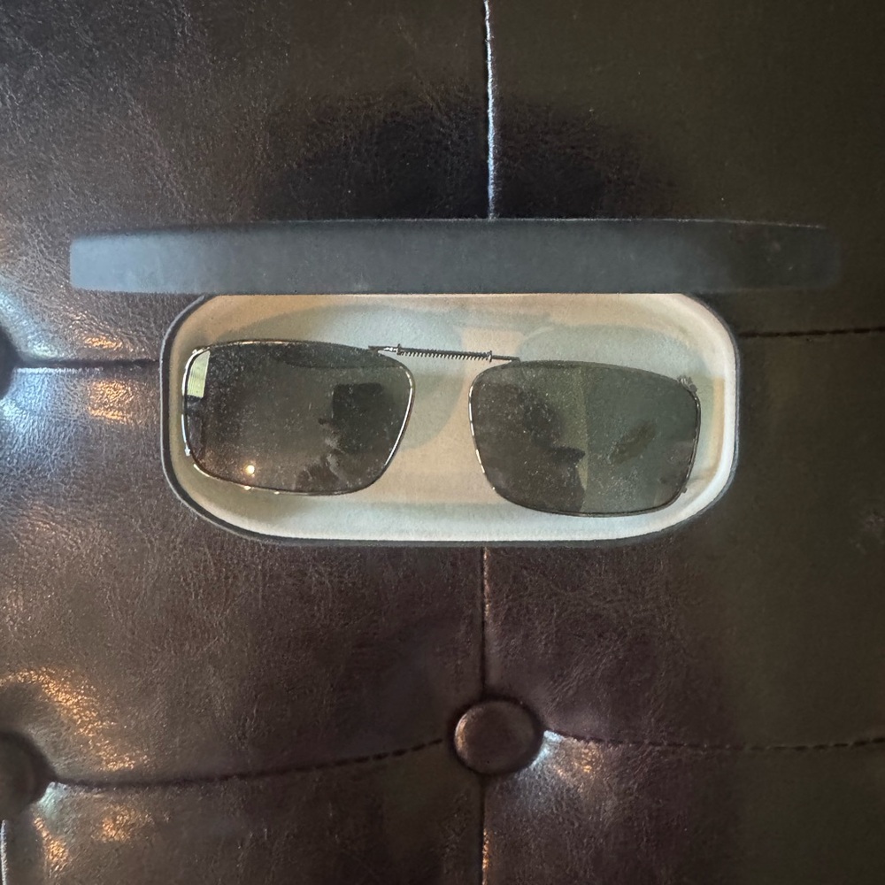 Polar Optics Clip-On Glasses Case and clip ons